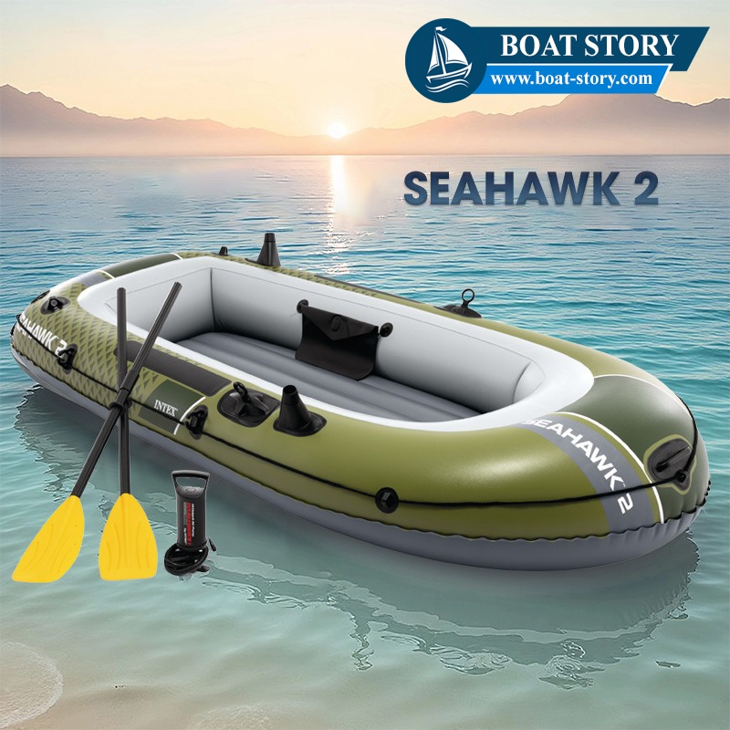 เรือยาง INTEX รุ่น SEAHAWK 2 นั่งได้ 2 ท่าน  อุปกรณ์ครบพร้อมปั๊มสูบลม_1
